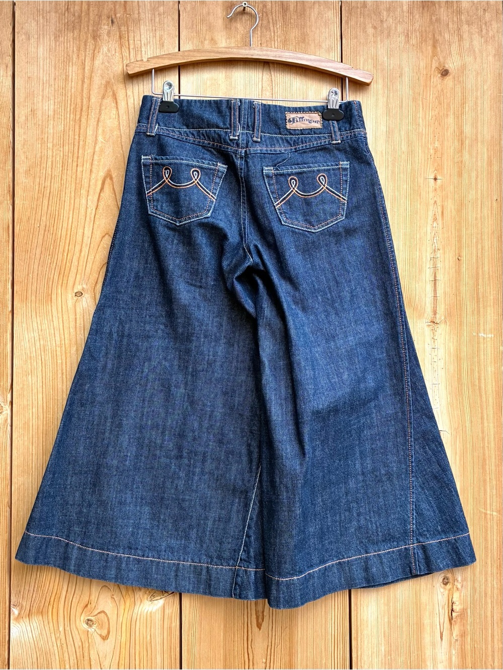 Fillmore Vintage Denim Capris Wide Leg Culottes Sz 26 - Picture 7 of 7